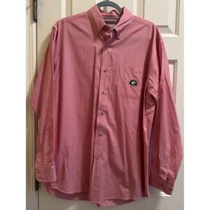Georgia Bulldogs Checkered Button-Down Shirt‎ Size Medium Campus Specialties UGA